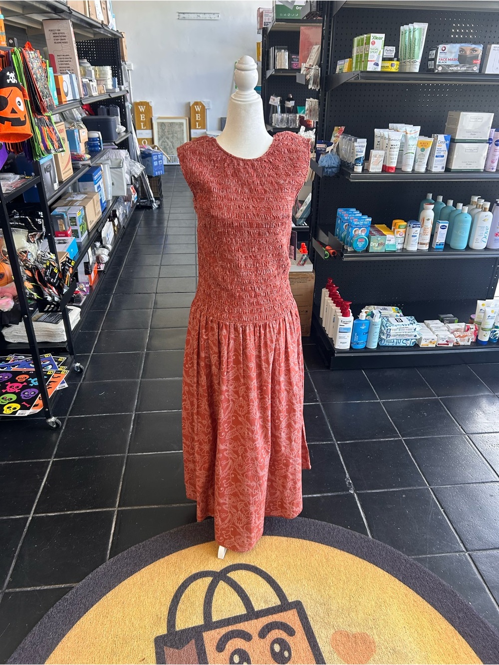 Universal Thread Burnt Orange Textured Maxi Dress